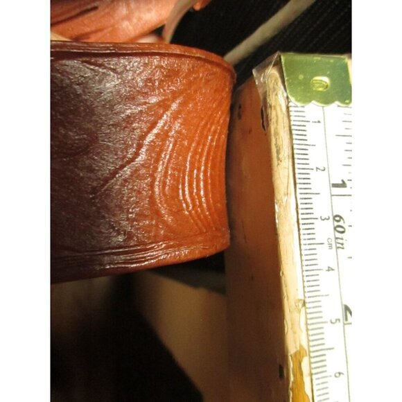 Vintage Womens Sandals 9 US 26 mexico Sandak Molded Rubber Brown Isabel NOS - Picture 9 of 10